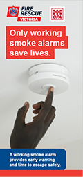 Cover of the smoke alarm brochure. Only working smoke alarms save lives.